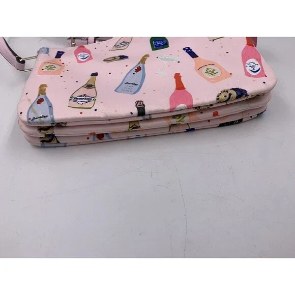 Kate Spade Triple Gusset Crossbody DOWN CHAMPAGNE NWT Blemished - Picture 8 of 13